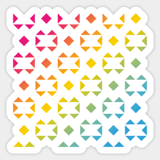 Rainbow Triangle Pattern v2 Sticker
